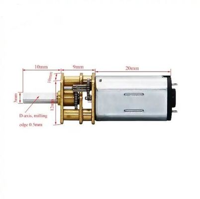 گیربکس 12 میلی متری متال گیربکس موتور DC 45 دور در دقیقه 1.5 ولت 24 ولت 0.7 وات برای قفل درب