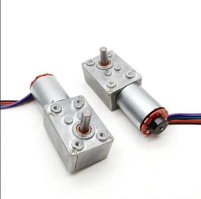تورک بالا DC Worm Gear Motor سرعت پایین Power Off خود قفل کردن موتور با رمزگذاری