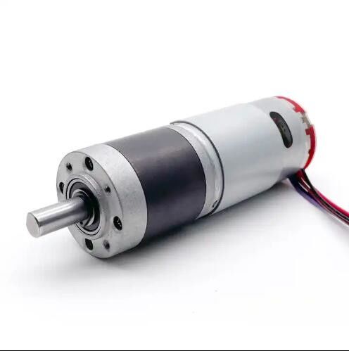 12 ولت 24 ولت DC موتور دنده سیاره ای 36mm PPR Encoder موتور دنده دکمه بالا سرعت کم